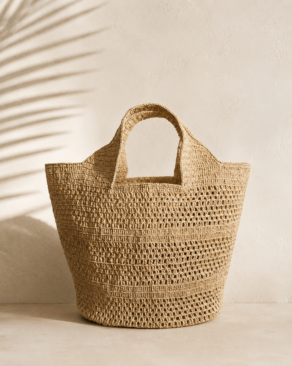 Cabas en raphia Crocheté