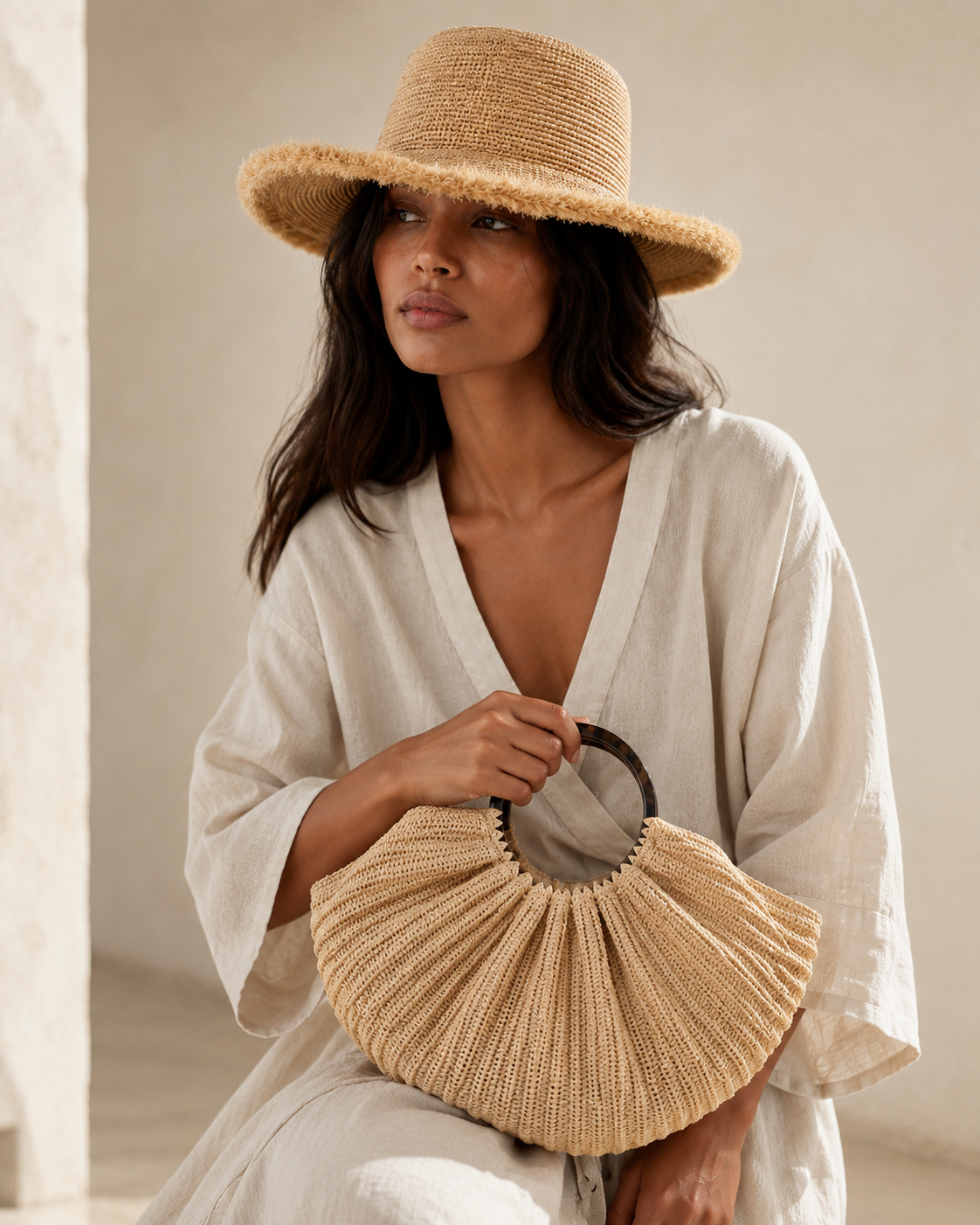 Marevaka, chapeau-raphia-voa