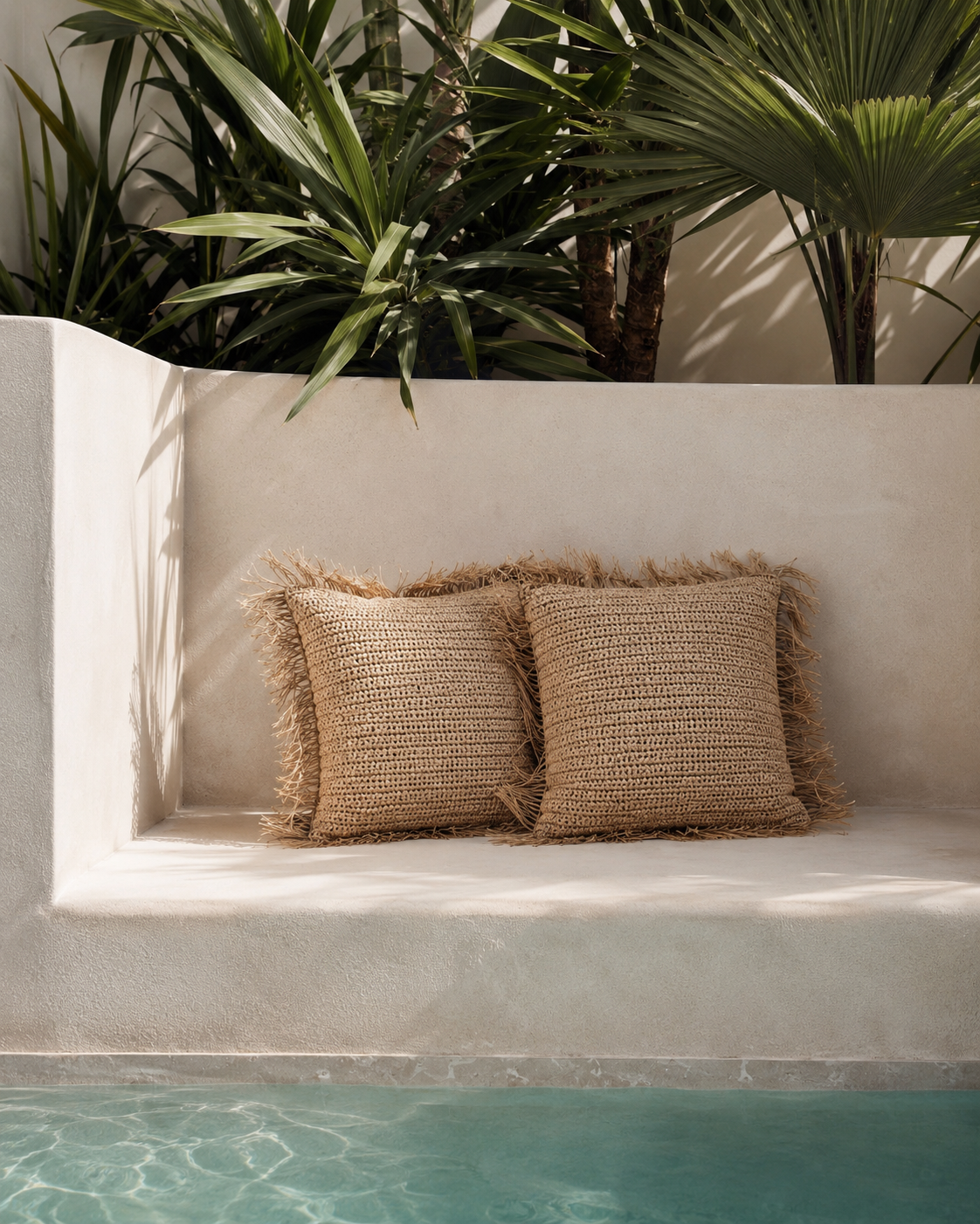 Création Coussin en raphia en raphia façonné à la main – visuel 2